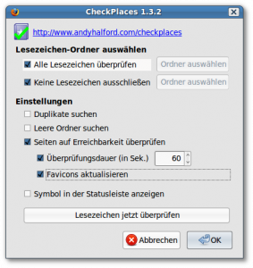 Das Firefox-Addon Checkplaces