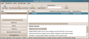 Adobe Reader mit Synaptic installieren