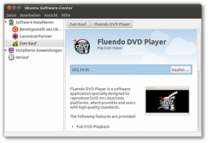 Fluendo DVD-Player zum Kaufen im Software-Center