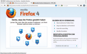Firefox 4 unter Linux in Aktion