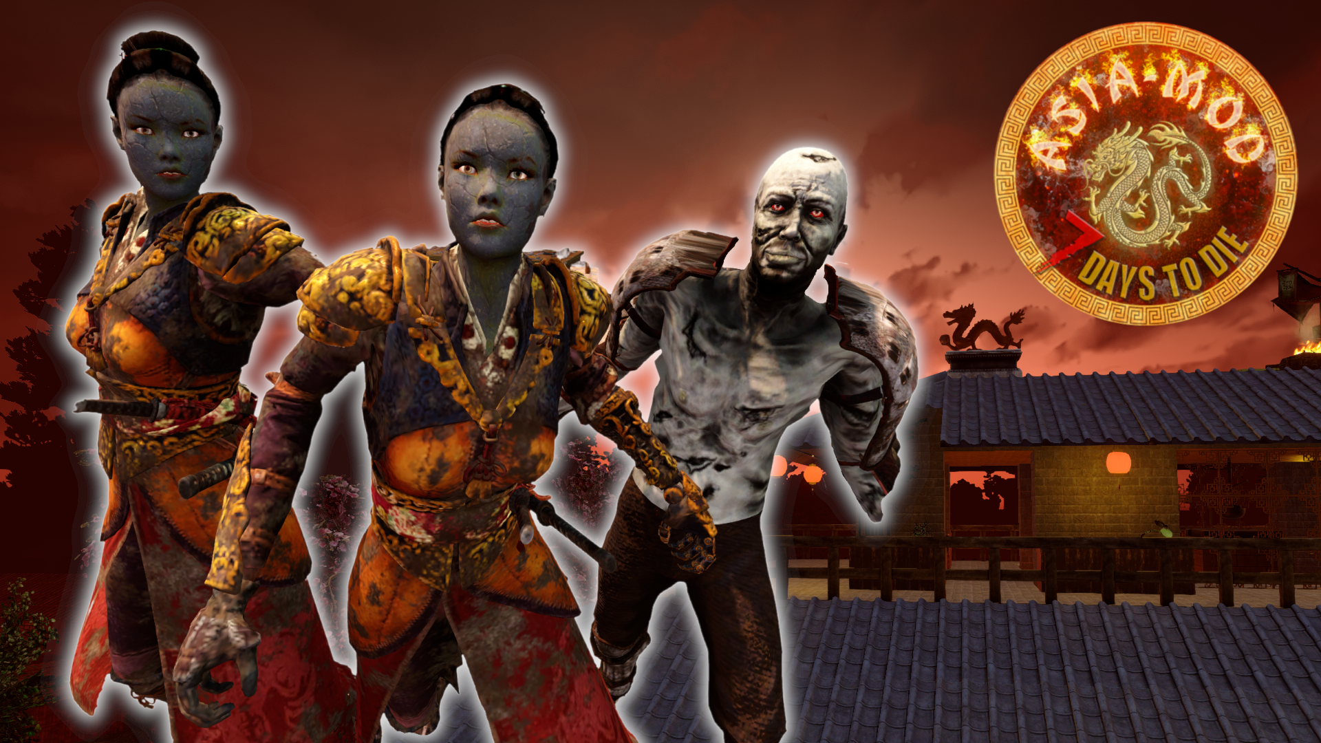 Drei Zombies in der Asiamod