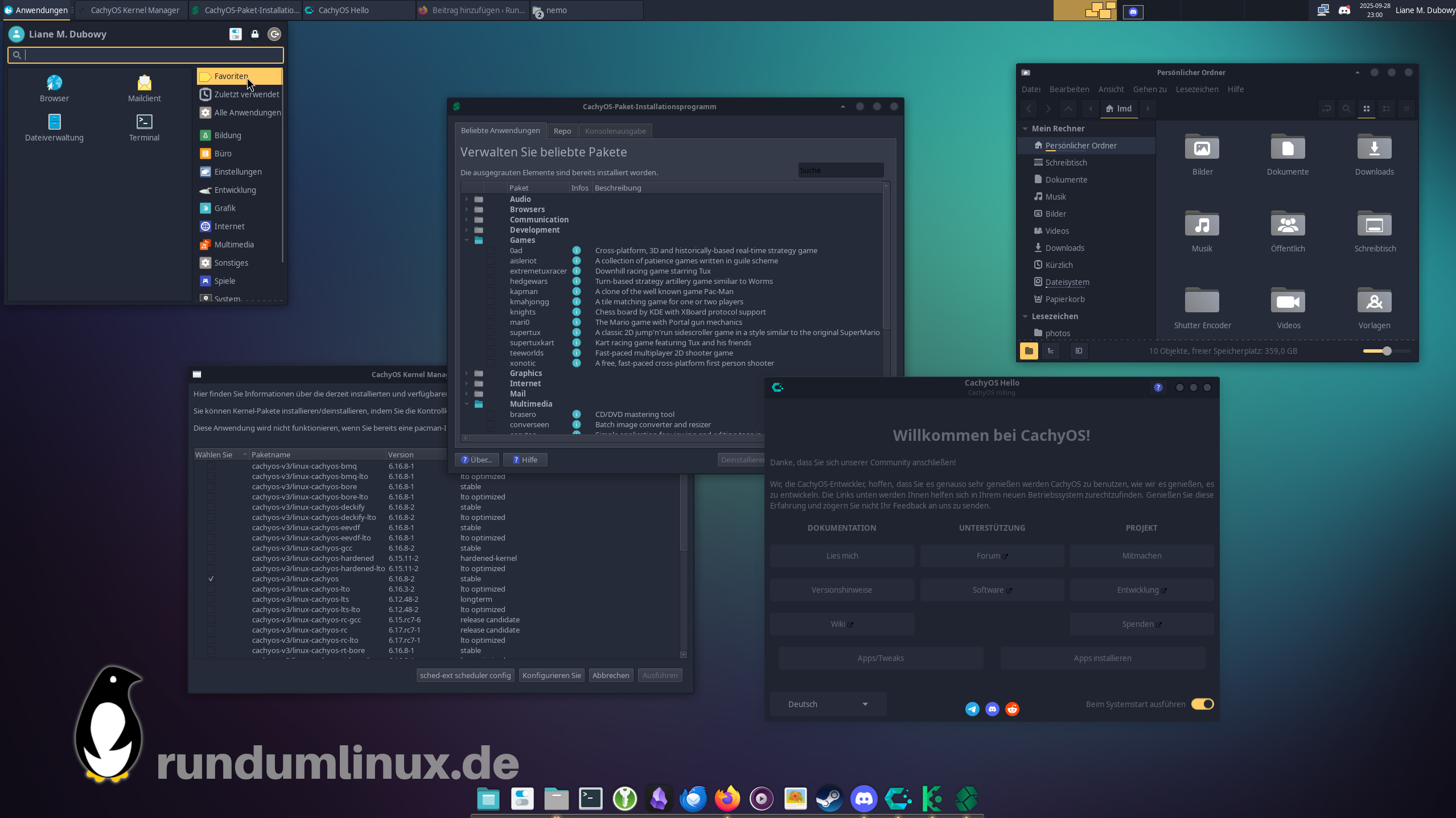 CachyOS mit XFCE-Desktop